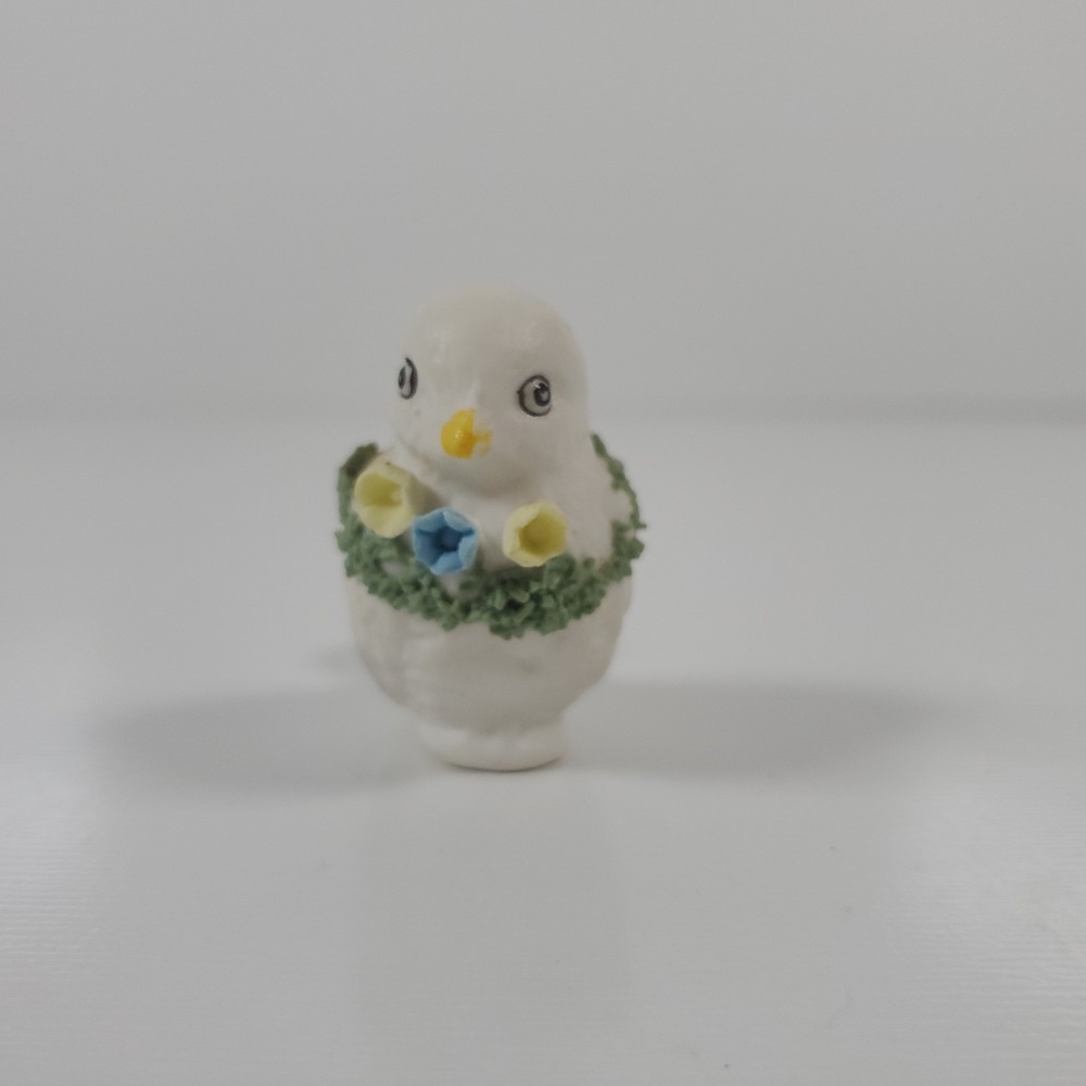 Vintage Porcelain White Dove Floral Easter